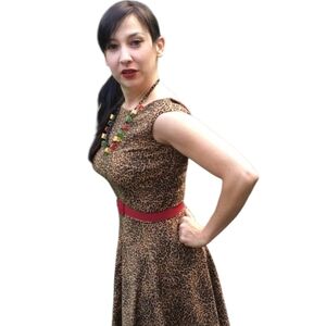 Leopard Tatyana vintage dress